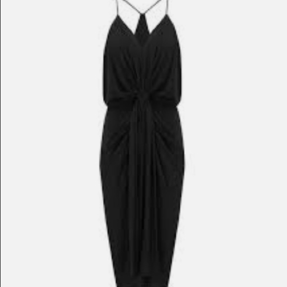 Misa black jersey dress